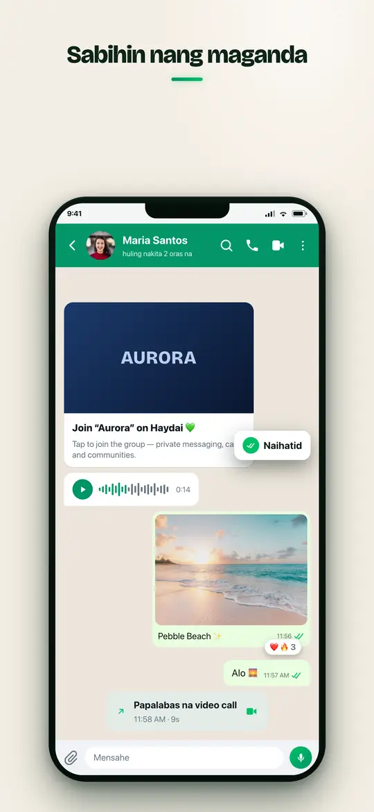 Pribadong messaging — Haydai
