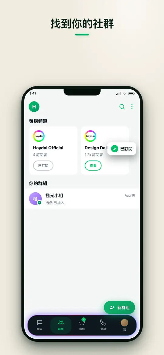 群組與社群 — Haydai